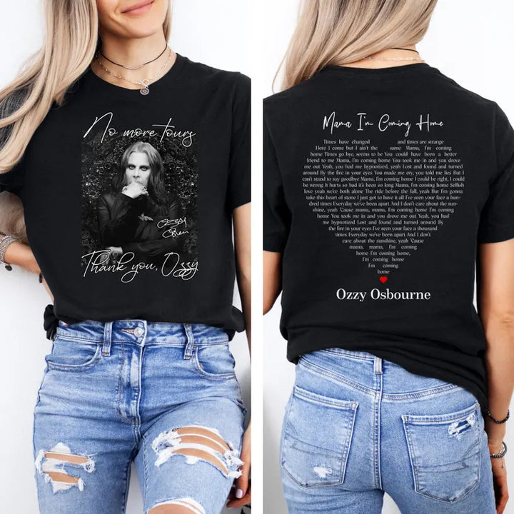 No More Tour Ozzy Osbourne Print Crew Neck T-shirt