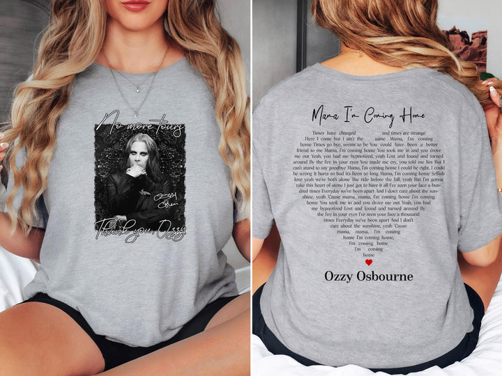 No More Tour Ozzy Osbourne Print Crew Neck T-shirt