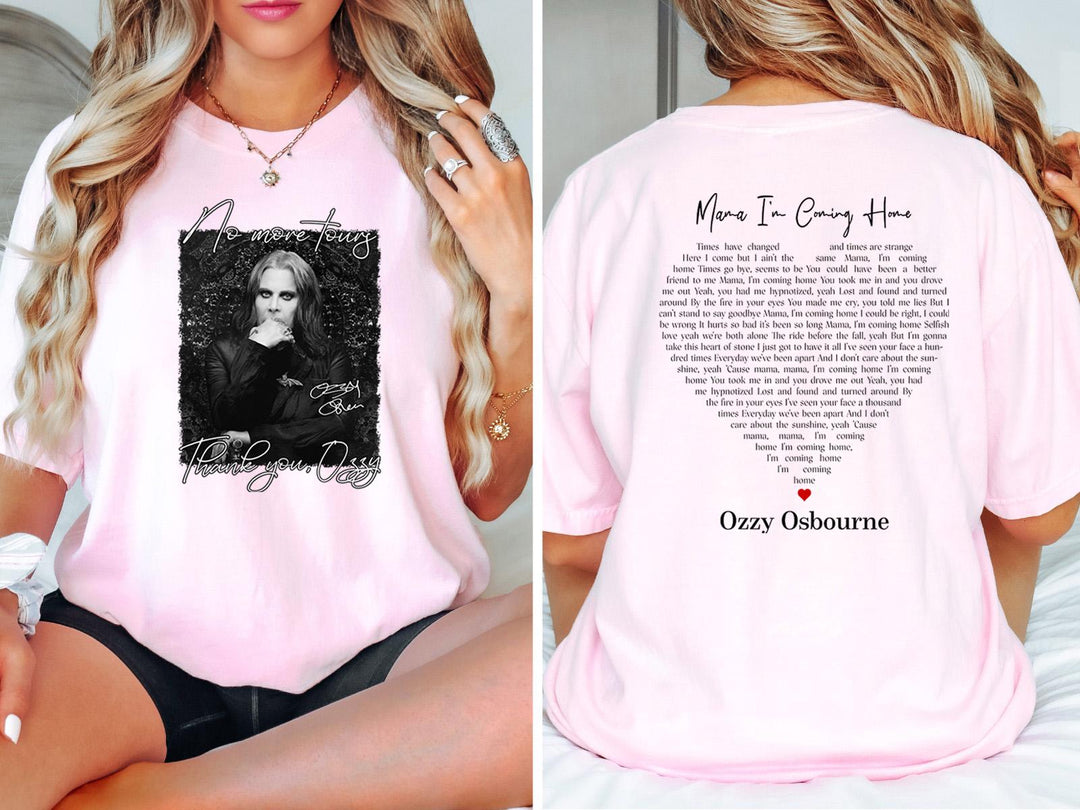 No More Tour Ozzy Osbourne Print Crew Neck T-shirt