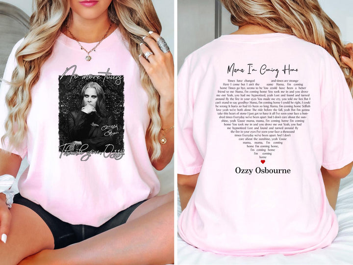 No More Tour Ozzy Osbourne Print Crew Neck T-shirt