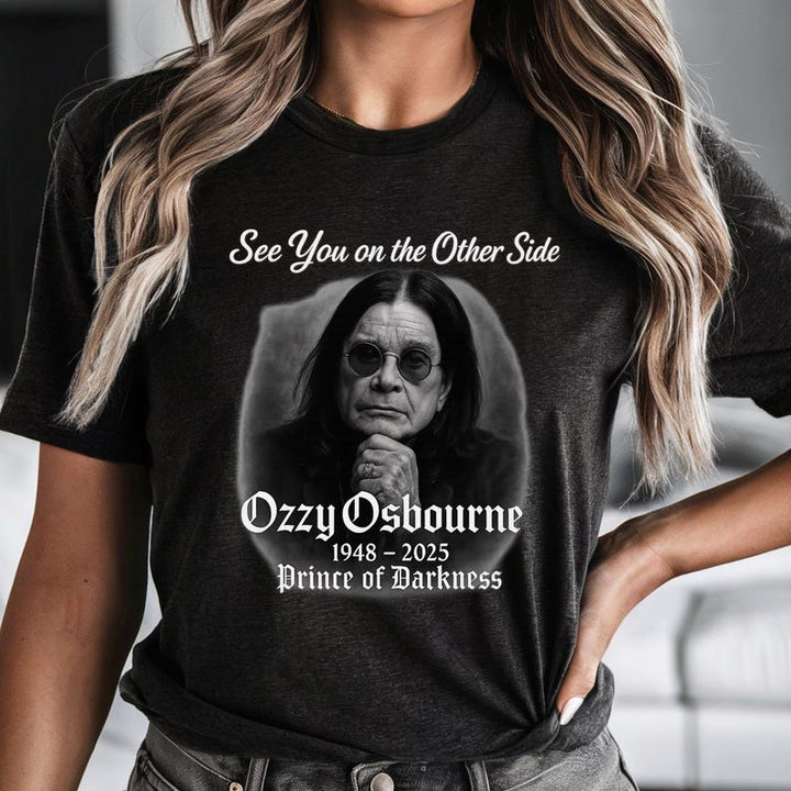 See You on the Other Side RIP Ozzy Print Crew Neck T-shirt