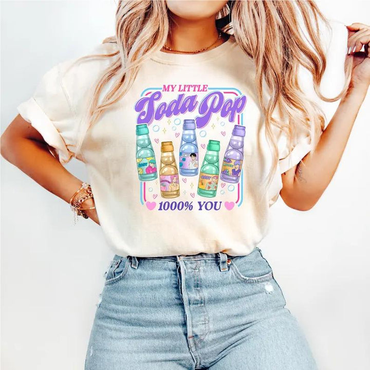 Saja Boys Soda Pop Kpop Demon Hunters Crew Neck T-shirt