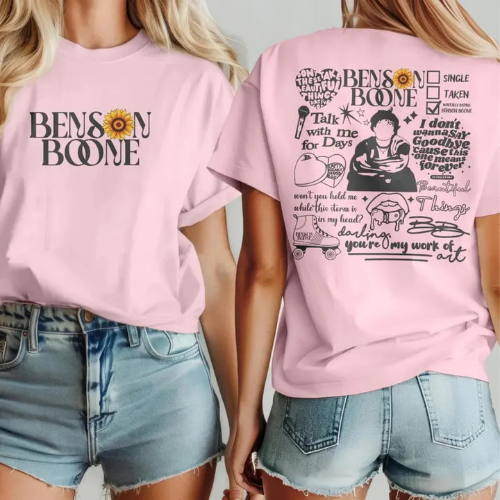 Sunflower Benson Boone Cream Crew Neck T-shirt
