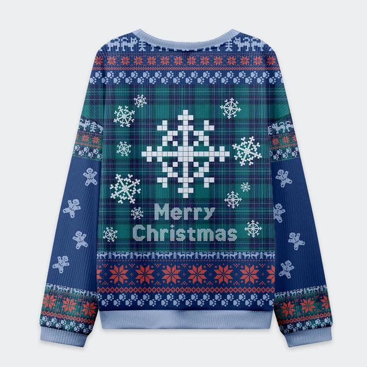 Candy Cane Raccoon Samurai Ugly Sweatshirt