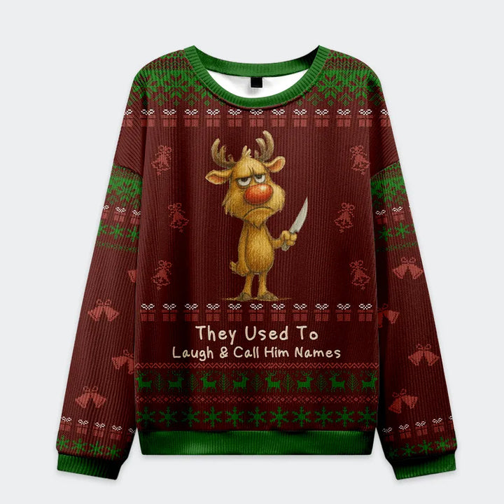 Don't Mess with Rudolph Christmas Ugly Sweatshirt