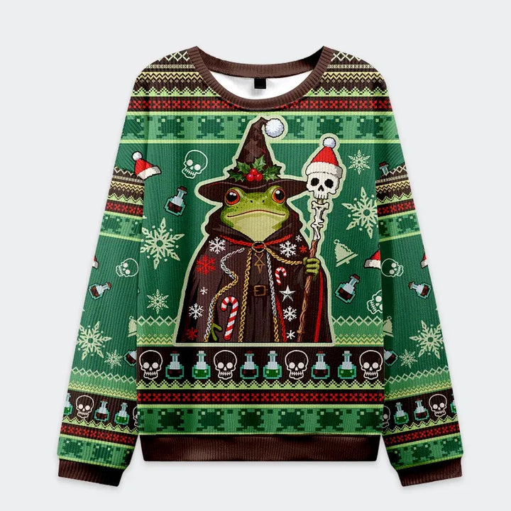 Frog Wizard Christmas Ugly Sweatshirt