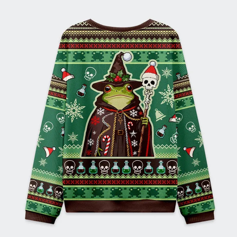 Frog Wizard Christmas Ugly Sweatshirt