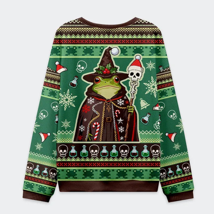 Frog Wizard Christmas Ugly Sweatshirt