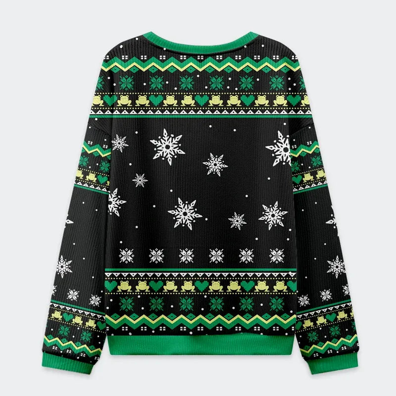 Funny Frog Warrior Christmas Ugly Sweatshirt