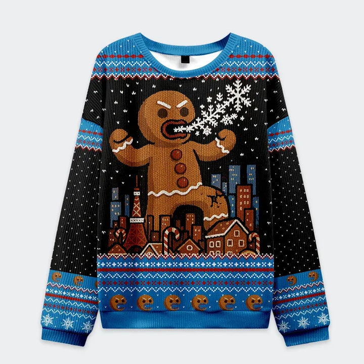 Gingerbread Monster Christmas Ugly Sweatshirt