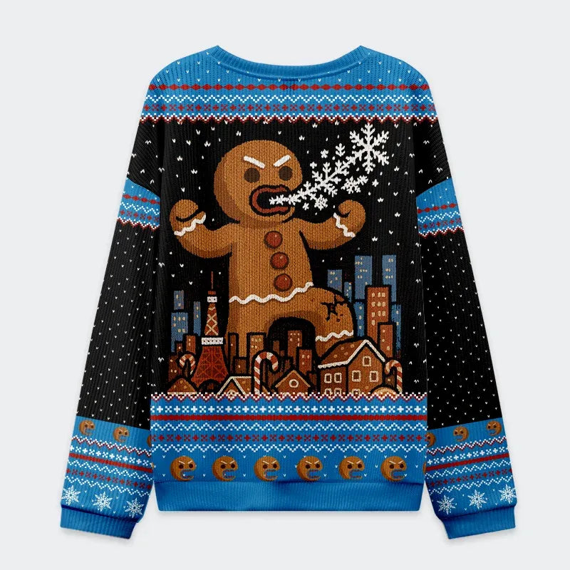Gingerbread Monster Christmas Ugly Sweatshirt