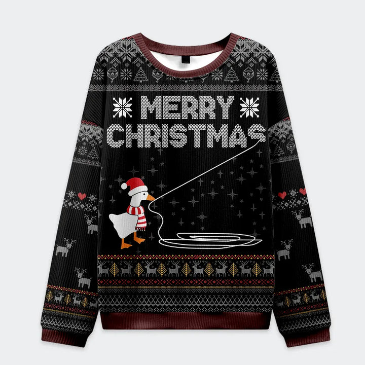 Goose Pulling Out Its Wool Christmas Ugly Sweatshirt