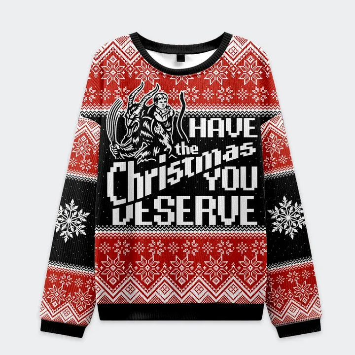 Krampus Takes Children Christmas Ugly Sweatshirt