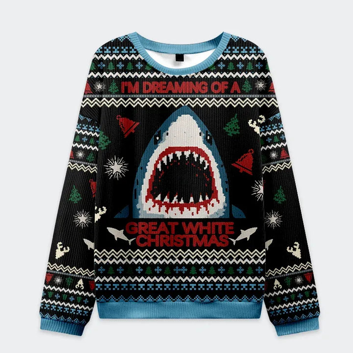 Eating Shark Christmas Ugly Sweatshirt