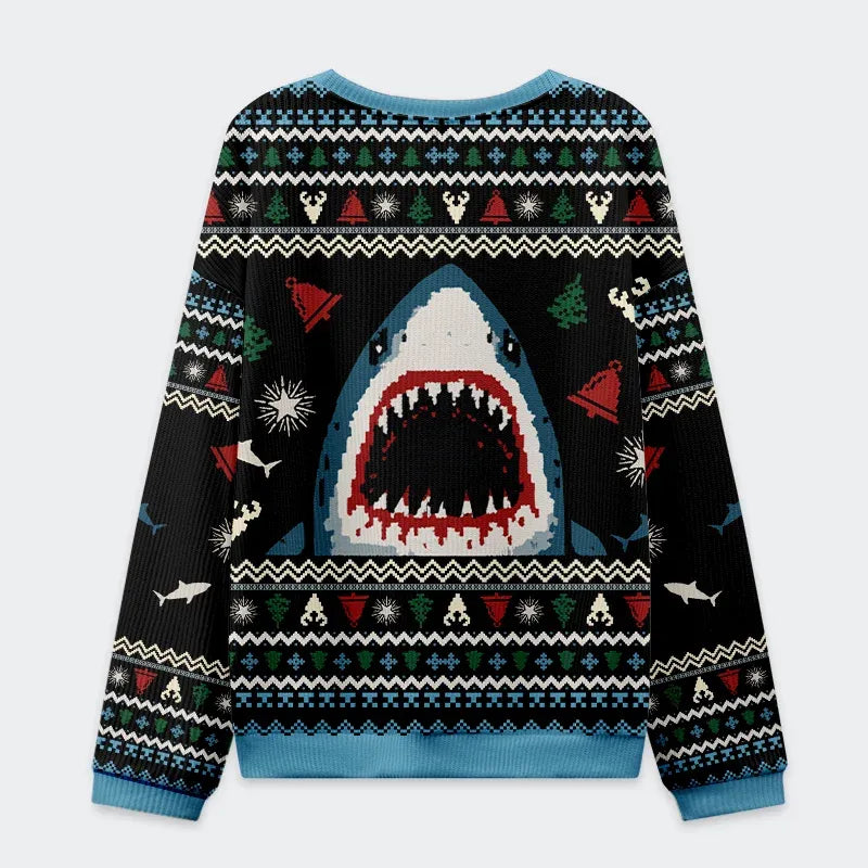 Eating Shark Christmas Ugly Sweatshirt