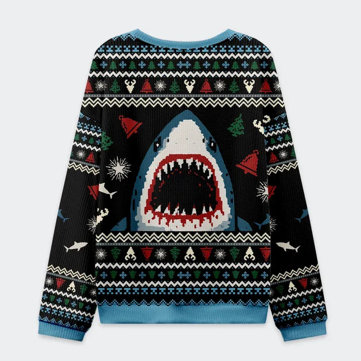 Eating Shark Christmas Ugly Sweatshirt