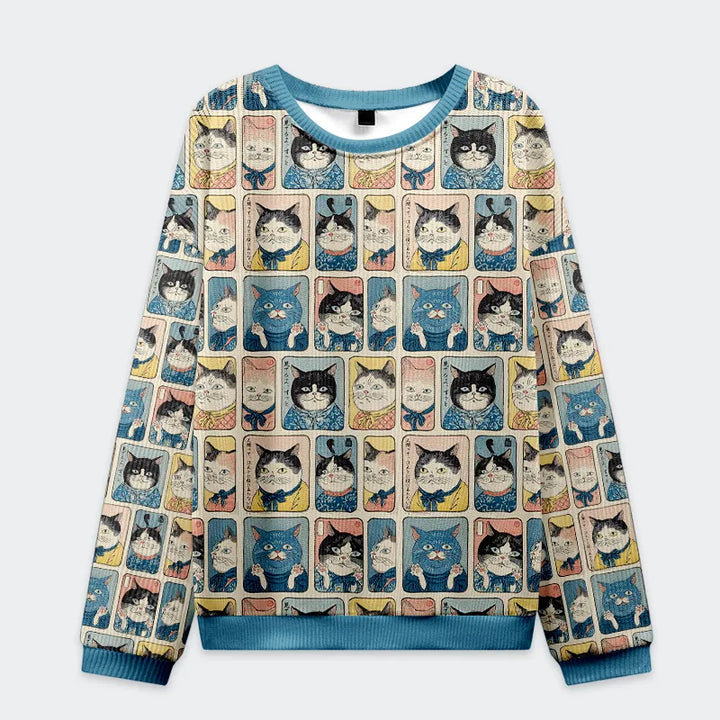 Many Cats Are Watching You Christmas Ugly Sweatshirt