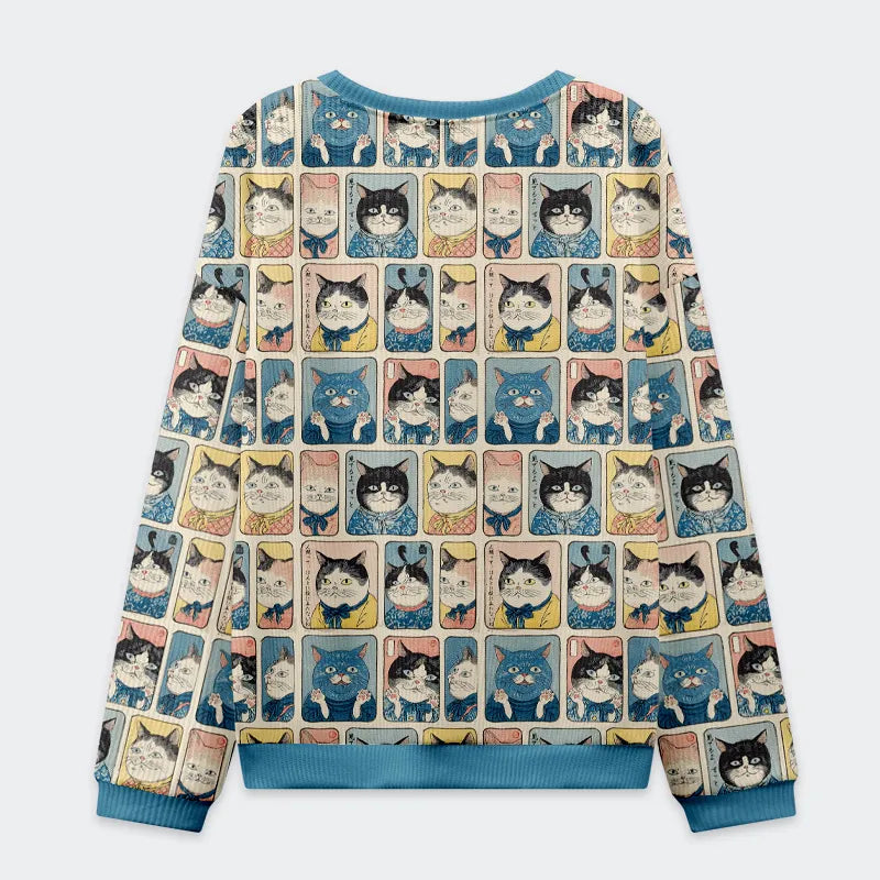 Many Cats Are Watching You Christmas Ugly Sweatshirt