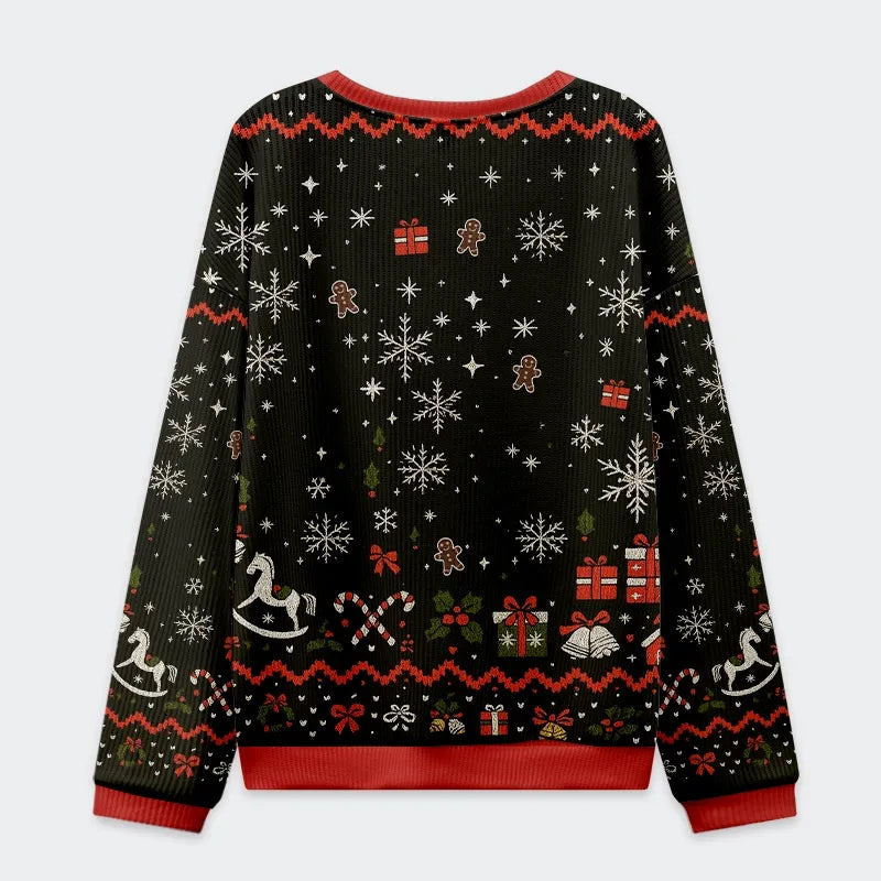 Messy Cat Christmas Ugly Sweatshirt