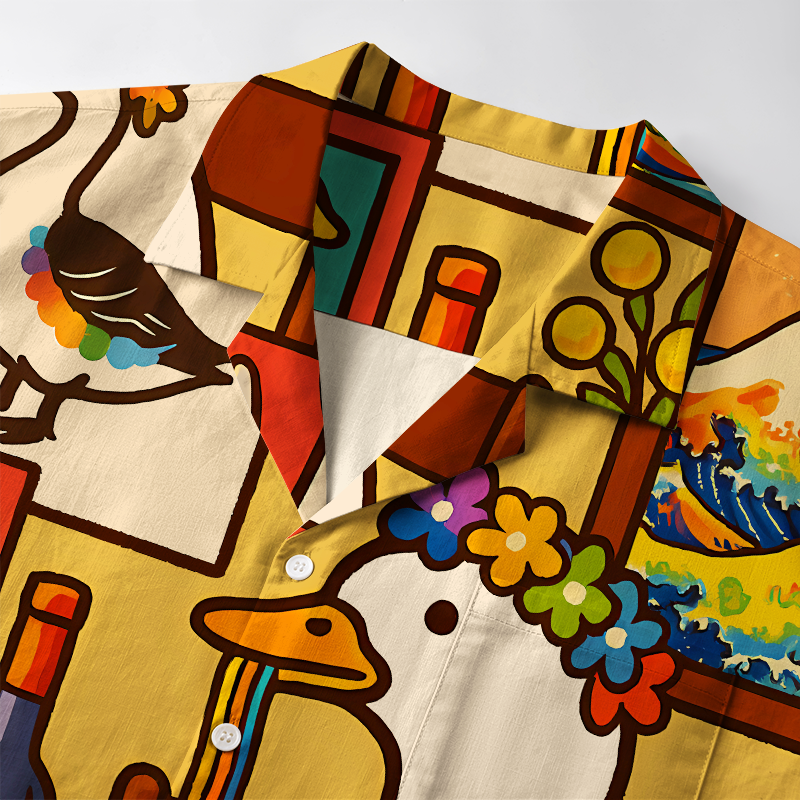 More Spaghetti Less Upsetti Goose Aloha Hawaiian Shirt