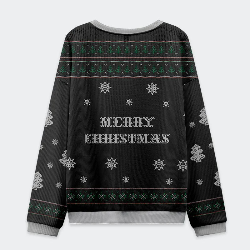 Overstimulated but Festive Christmas Ugly Sweatshirt