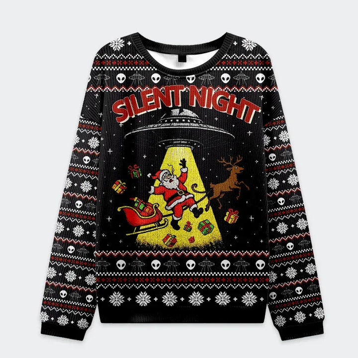 Santa Claus Was Kidnapped By Aliens Christmas Ugly Sweatshirt