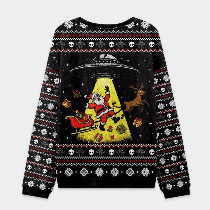 Santa Claus Was Kidnapped By Aliens Christmas Ugly Sweatshirt