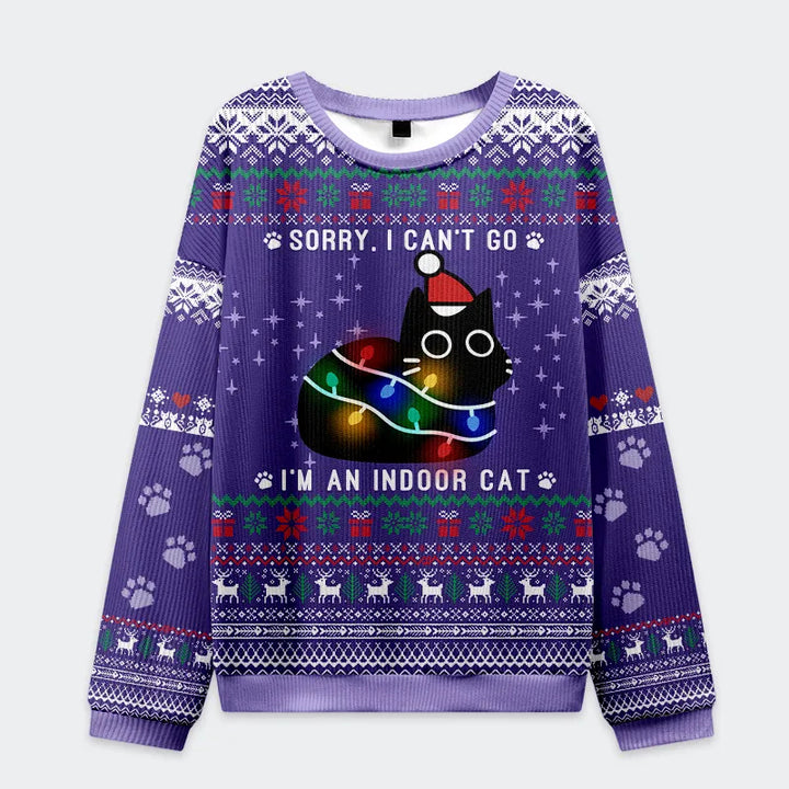 Sorry, I’m an Indoor Cat Christmas Ugly Sweatshirt