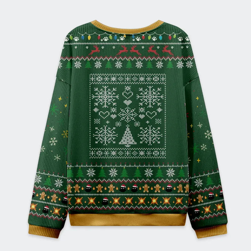 Tremble Before The Roar Of Catzilla Christmas Ugly Sweatshirt