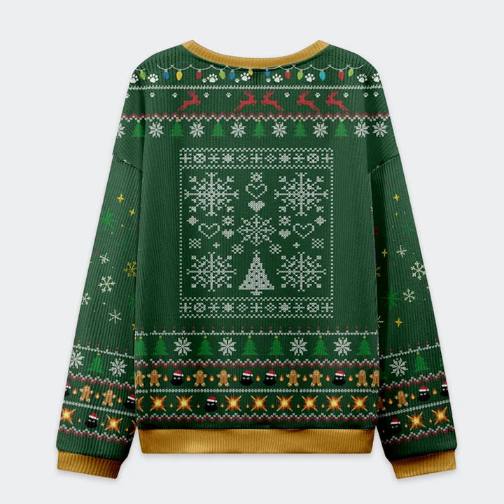 Tremble Before The Roar Of Catzilla Christmas Ugly Sweatshirt