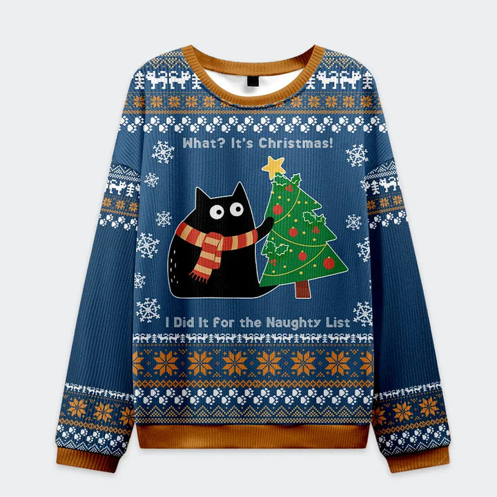 What? It’s Christmas Cat Ugly Sweatshirt