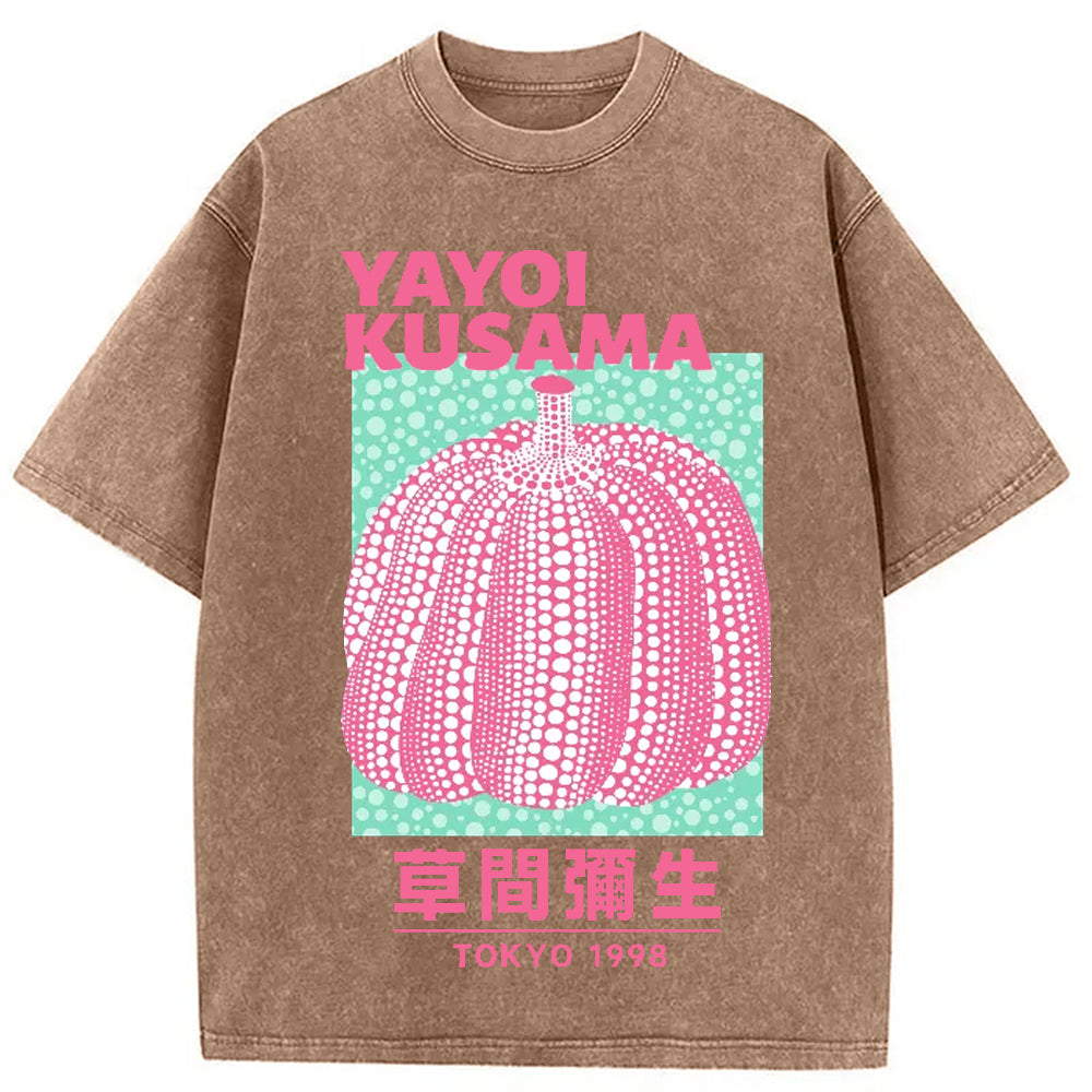 Yayoi Kusama Pumpkin TOKYO 1998 Vintage Washed Crew Neck T-Shirt