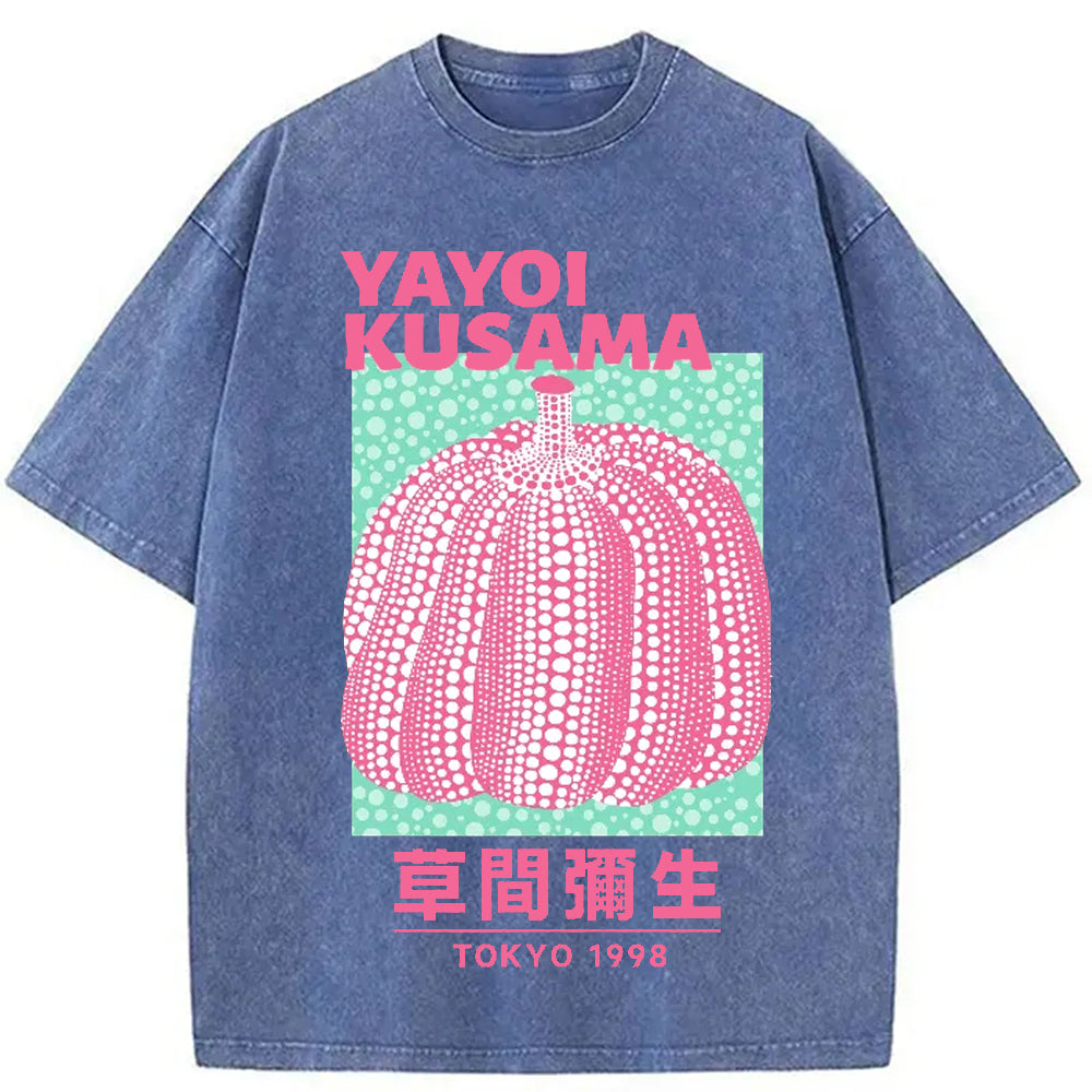 Yayoi Kusama Pumpkin TOKYO 1998 Vintage Washed Crew Neck T-Shirt