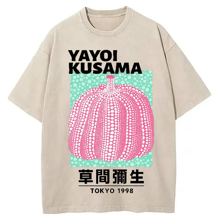 Yayoi Kusama Pumpkin TOKYO 1998 Vintage Washed Crew Neck T-Shirt