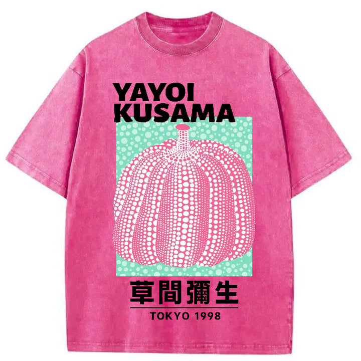 Yayoi Kusama Pumpkin TOKYO 1998 Vintage Washed Crew Neck T-Shirt