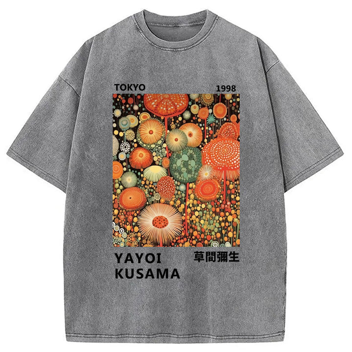 Yayoi Kusama Tokyo 1998 Vintage Washed Crew Neck T-Shirt