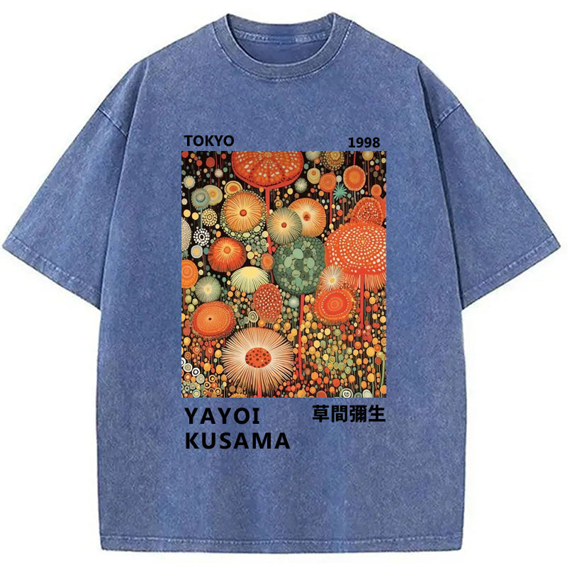 Yayoi Kusama Tokyo 1998 Vintage Washed Crew Neck T-Shirt