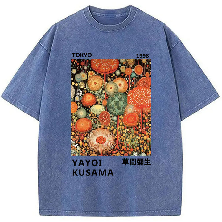 Yayoi Kusama Tokyo 1998 Vintage Washed Crew Neck T-Shirt