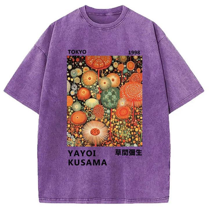 Yayoi Kusama Tokyo 1998 Vintage Washed Crew Neck T-Shirt
