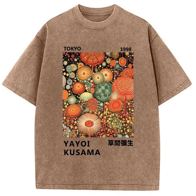 Yayoi Kusama Tokyo 1998 Vintage Washed Crew Neck T-Shirt