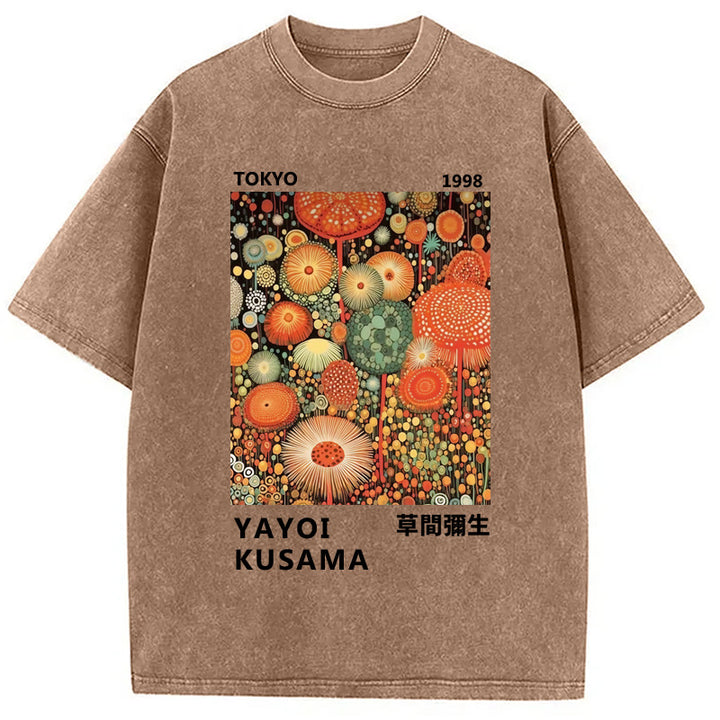 Yayoi Kusama Tokyo 1998 Vintage Washed Crew Neck T-Shirt