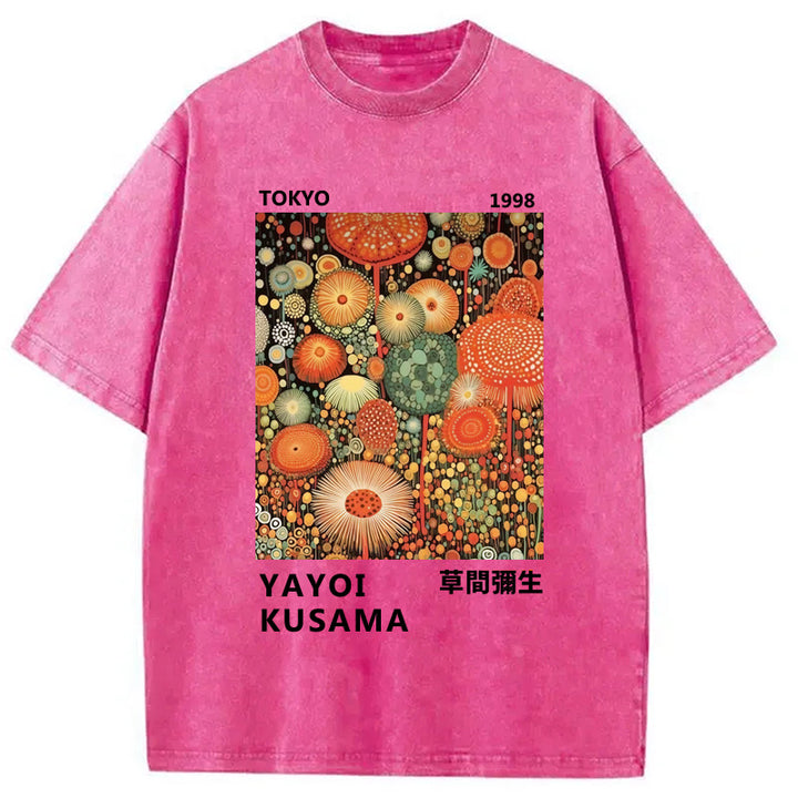 Yayoi Kusama Tokyo 1998 Vintage Washed Crew Neck T-Shirt