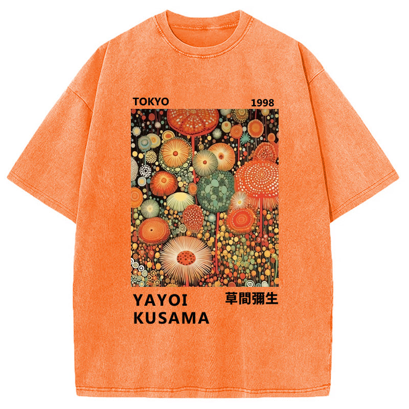 Yayoi Kusama Tokyo 1998 Vintage Washed Crew Neck T-Shirt