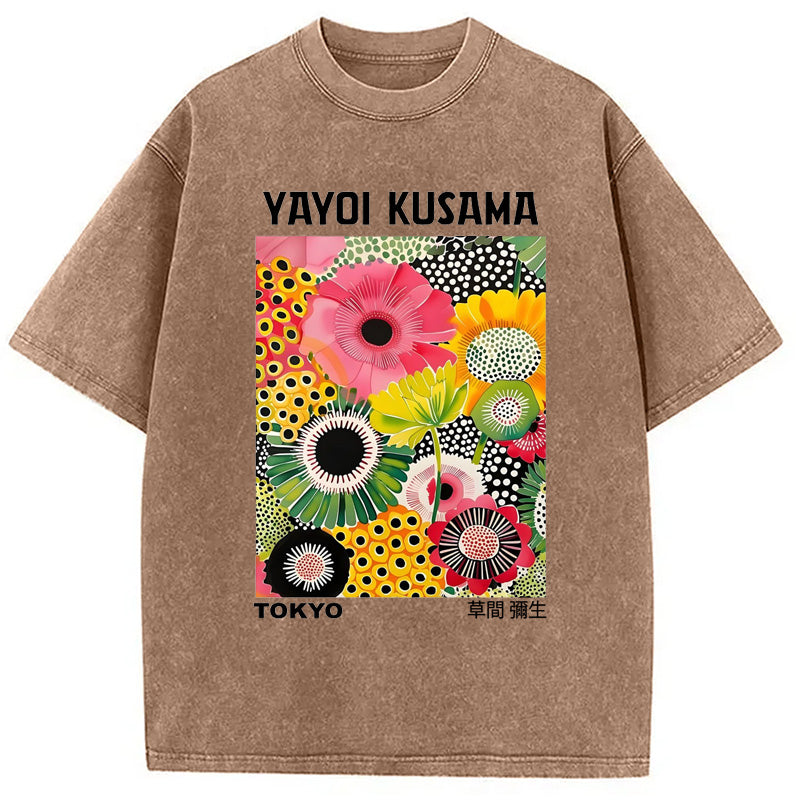 Yayoi Kusama in Tokyo Vintage Washed Crew Neck T-Shirt