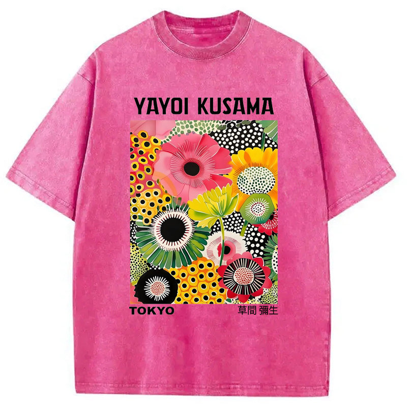 Yayoi Kusama in Tokyo Vintage Washed Crew Neck T-Shirt