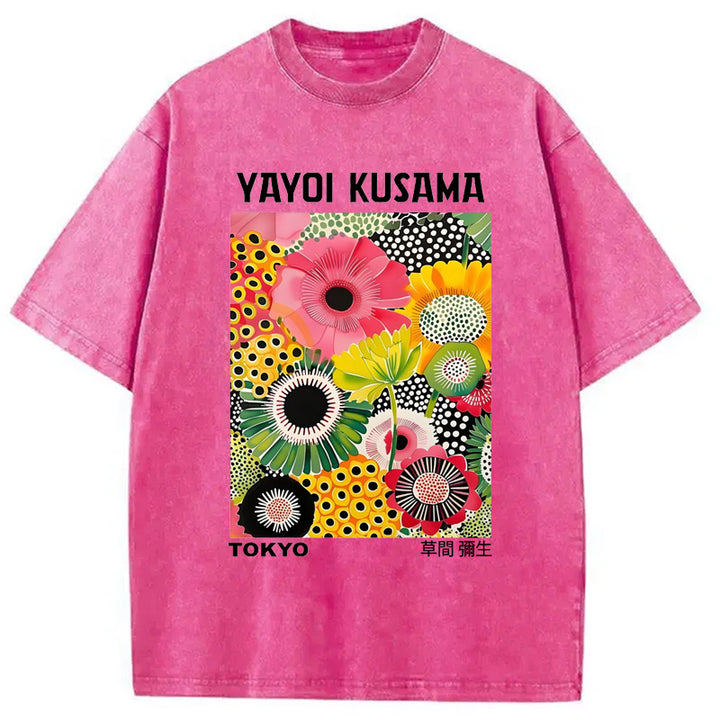 Yayoi Kusama in Tokyo Vintage Washed Crew Neck T-Shirt