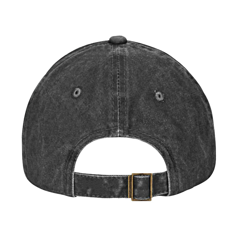 Contemplative Robot Cat Washed Cap