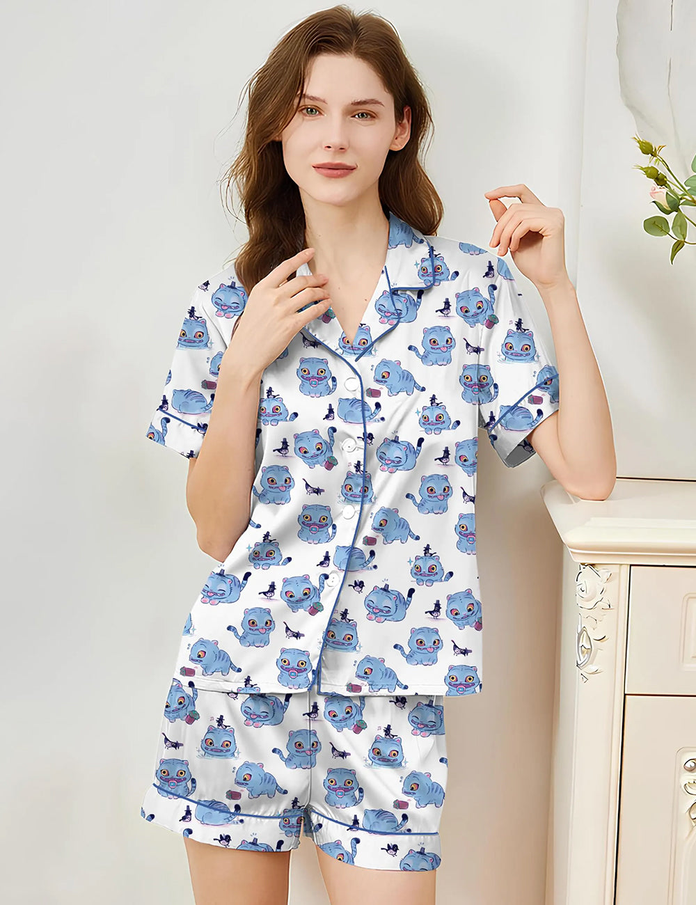 Women's Kpop Demon Hunters Tiger Pajama Set