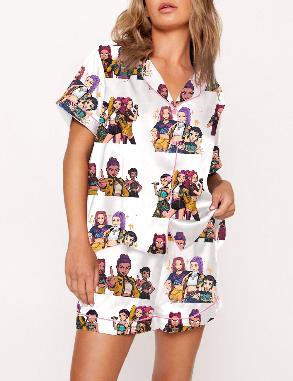 Women's Kpop Demon Hunters Tiger Pajama Set