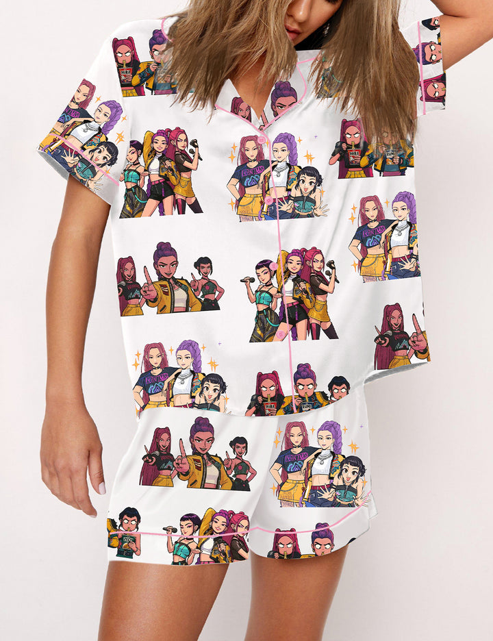 Women's Kpop Demon Hunters Tiger Pajama Set